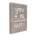 Stupell Industries You + Me = Happy Equation Romance by Lil' Rue - Graphic Art Canvas/Metal in Brown/White | 40 H x 30 W x 1.5 D in | Wayfair
