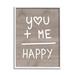 Stupell Industries You + Me = Happy Equation Romance by Lil' Rue - Graphic Art Canvas in Brown/White | 14 H x 11 W x 1.5 D in | Wayfair