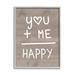 Stupell Industries You + Me = Happy Equation Romance by Lil' Rue - Graphic Art Canvas in Brown/White | 30 H x 24 W x 1.5 D in | Wayfair