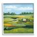 Stupell Industries Peaceful Farmland Fields Greenery by Grace Popp - Painting Canvas in Blue/Green/Yellow | 24 H x 24 W x 1.5 D in | Wayfair