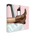 Stupell Industries Country Girl Cowboy Boots Car by Ziwei Li - Graphic Art Canvas in Brown/Pink/White | 30 H x 30 W x 1.5 D in | Wayfair