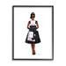 Stupell Industries Glam Brand Fashion Shopping Woman by Sally Swatland - Graphic Art Canvas in Black/Brown | 14 H x 11 W x 1.5 D in | Wayfair