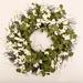 Primrue Forsythia Eucalyptus 22" Wreath Most Realistic Faux/Silk/Wood/Twig in Green/White | 22 H x 22 W x 5 D in | Wayfair