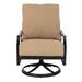 Woodard Nico Outdoor Rocking Metal Chair w/ Cushions in Gray | 36.5 H x 27 W x 36 D in | Wayfair 3S0477-72-03Y