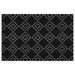 White 36 x 24 x 0.125 in Kitchen Mat - Matterly FloArt Larumba Diamond Low Profile Kitchen Mat Rubber | 36 H x 24 W x 0.125 D in | Wayfair