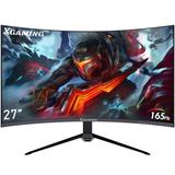 Xgaming 27-inch 165Hz/144Hz Curved Gaming Monitor Ultra Wide 16:9 1440p PC Monitor for Laptop with 2*Speakers 1ms AMD QHD2K(2560 x 1440p) HDR Computer Monitor Support VESA HDMI&DP Metal Black