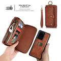 Feishell Galaxy S20 Ultra Wallet Case Multi-Functional Premium Leather Folio Removable Cover with Zip Purse ID Credit Card Holder & Detachable Magnetic Case For Samsung Galaxy S20 Ultra Brown