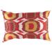 Canvello Multi Color Turkish Rust Silk ikat pillow - 16'' X 24'' - Red - 16'' X 24''