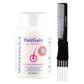 THERAPRO Mediceuticals Hair Gain Supplement For Women (60 Tablets) with SLEEKSHOP Teasing Comb Pack of 1