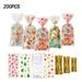 Dsseng 200 Pack Christmas Paper Party Treat Bags for Goodie Candy Gifts & Birthday