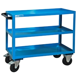 PROREGAL Tischwagen mit 3 Etagen | HxBxT 50x100x91cm | Gesamtraglast 150kg| Lichtblau Image