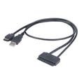 Akasa Flexstor eSATA USB SATA cable 0.4 m Black