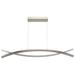 Abra Wishbone 3- Light Framed Pendant with Frosted Glass Diffuser