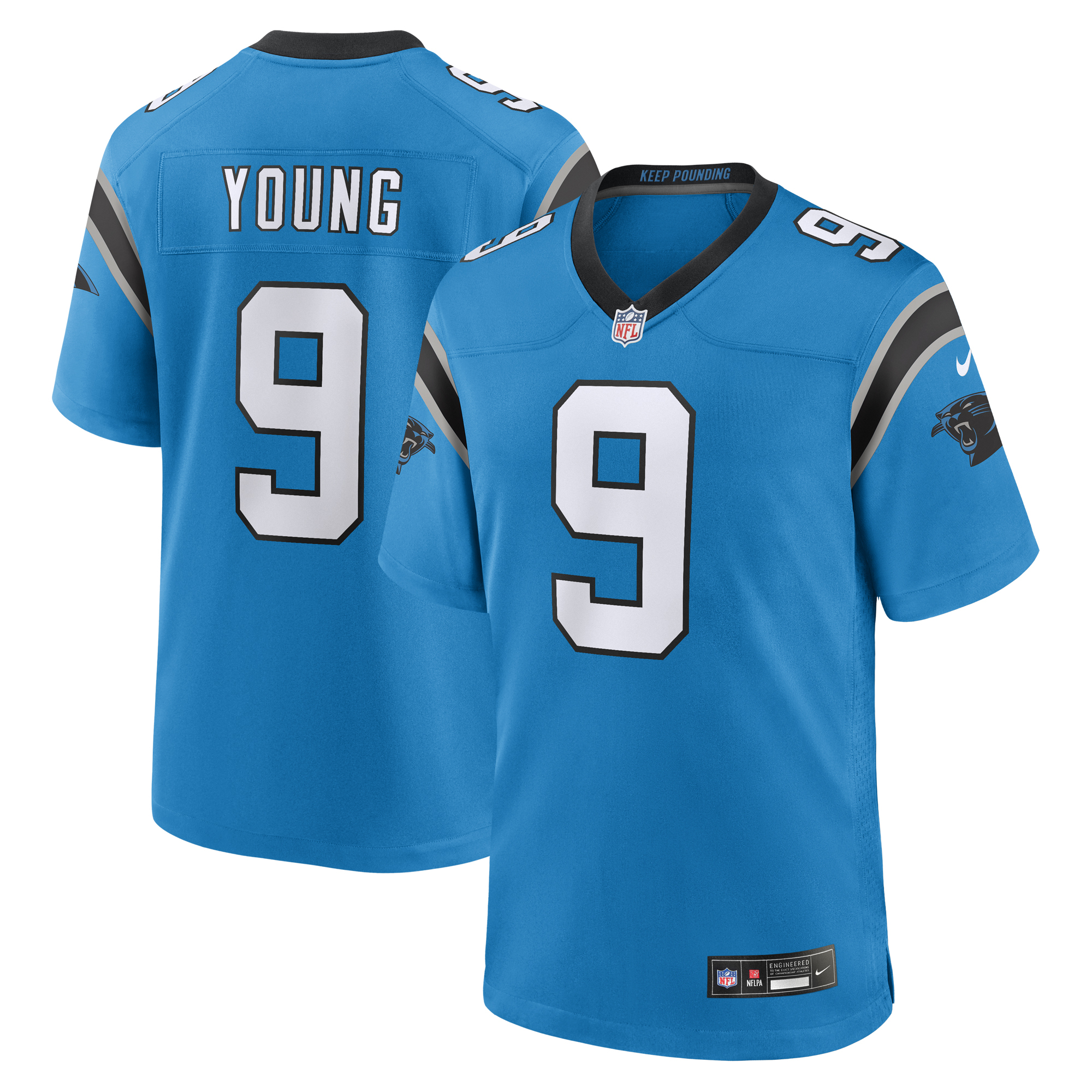 Carolina Panthers Nike Game Ausweichtrikot - Blau - Bryce Young - Herren Image