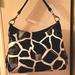 Dooney & Bourke Bags | Dooney And Burke Blackwhite Giraffe Shoulder Bag, Very Good Cond. | Color: Black/White | Size: 9"W X 12"H X 2