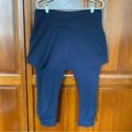 Athleta Pants & Jumpsuits | Athleta 2in1 Chatarunga Capri Leggings Skirted Navy Blue Size Xl Tall | Color: Blue | Size: Xl Tall