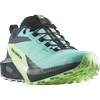 Trailrunningschuh SALOMON "SENSE RIDE 5 GORE-TEX W", Gr. 42, blau (aqua), Textil, Synthetik, mehrfarbig, sportlich, Schuhe, wasserdicht, Trailrunningschuhe
