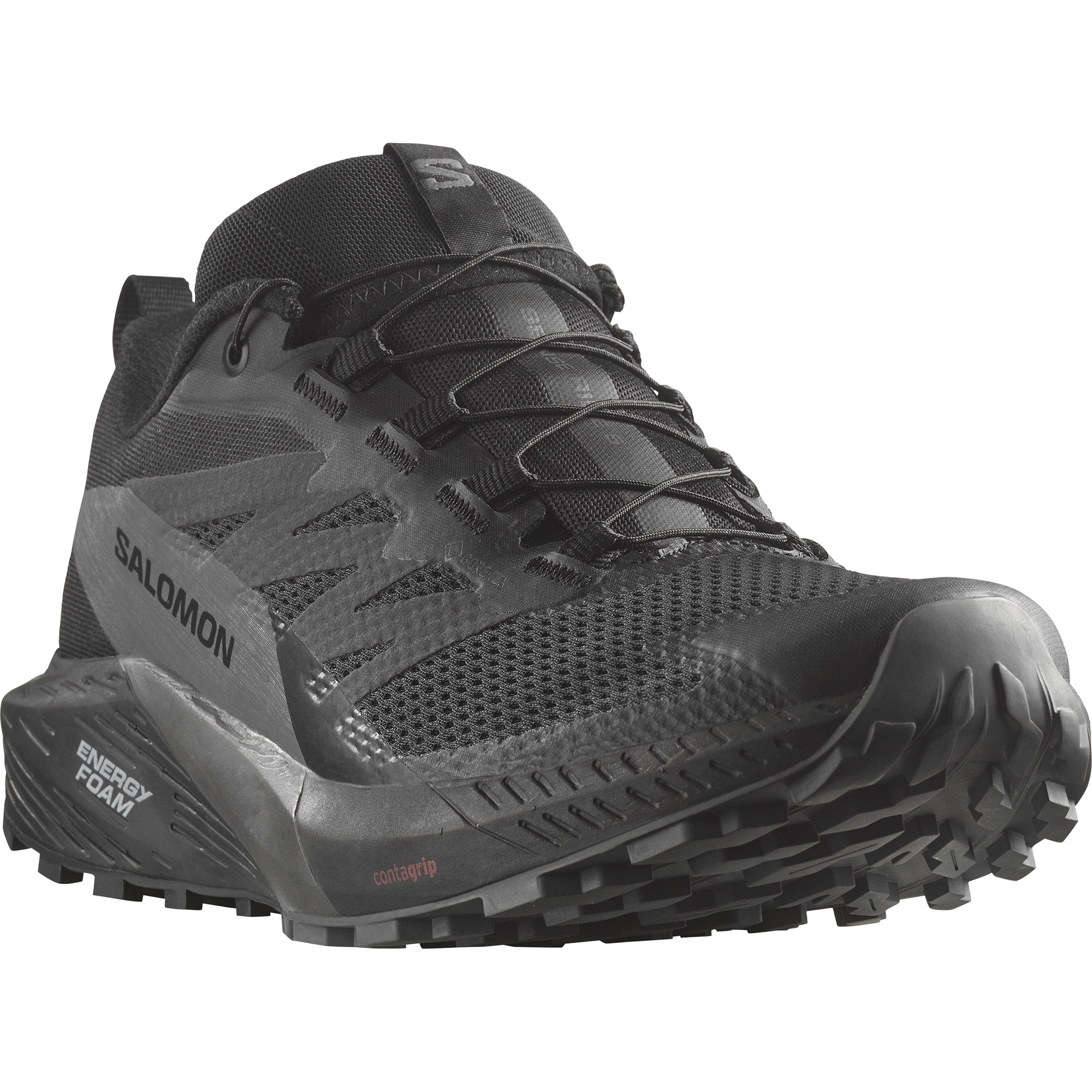 Trailrunningschuh SALOMON "SENSE RIDE 5 GORE-TEX", Damen, Gr. 44, schwarz (schwarz, grau), Synthetik, Textil, Schuhe, wasserdichte Trailrunningschuhe