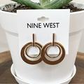 Nine West Jewelry | New! Nine West, Double Layer Hoop, Gold Earrings | Color: Gold | Size: Os