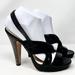 Coach Shoes | Coach Womens "Astor" Black Leather Strappy Open Toe Slingback Pump Size 9 B | Color: Black | Size: 9.5