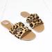 J. Crew Shoes | J. Crew Sandals New Women Flat Animal Print Slide Sz 7 | Color: Brown/Tan | Size: 7