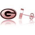 Dayna Designs Georgia Bulldogs Rose Gold Post Earrings