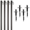 Excello Global Products Poles Lighting Kit Steel in Gray | 120 H in | Wayfair EGP-LP-V2-4-YD