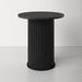 AllModern Iris Pedestal End Table Wood in Black | 21.65 H x 19.68 W x 19.68 D in | Wayfair 432FDBE2815A44EAAB7BFA49E30B33AD