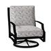 Woodard Seal Cove Swivel Patio Chair w/ Cushions Metal in Gray/Black | Wayfair 1X0477-92-24T