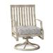 Woodard Seal Cove Swivel Patio Dining Chair w/ Cushion in Gray | Wayfair 1X0472-70-06N