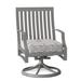 Woodard Seal Cove Swivel Patio Dining Chair w/ Cushion, Leather | Wayfair 1X0472-72-24T