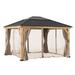 Sunjoy Universal Mosquito Netting for 11 ft. x 13 ft. Wood-Framed Gazebos in Brown | 87 H x 134 W in | Wayfair A111509420