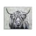 Stupell Industries Highland Cattle Distressed Rustic by Britt Hallowell - Wrapped Canvas Graphic Art Canvas in Black/Gray/White | Wayfair