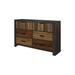 Millwood Pines 3-1_Myrle Dark-Ebony-Rustic-Mahogany Faux-wood Panel Bedroom Set Wood in Black/Brown | 66.25 W x 84 D in | Wayfair