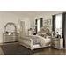 Bloomsbury Market Keara Faux Leather Upholstered Sleigh Bedroom Set 6&1 Upholstered in Gray | 6.75 H x 67 W x 71.25 D in | Wayfair