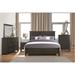 Wildon Home® Enrika Farm-Charcoal Gray Okume Veneer Panel Bedroom Set 6&1 Wood in Brown | 70.75 W x 67.75 D in | Wayfair