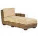Woodard Saddleback 74" Long Single Chaise w/ Cushion in Gray | 32 H x 35 W x 74 D in | Outdoor Furniture | Wayfair S523041R-05A-CHG