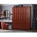 100% Solid Wood Family Wardrobe in Mahogany with Metal Knobs. No Shelves Included - Palace Imports 5962K