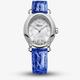 Chopard Happy Sport Electric Blue Oval Diamond Strap Watch 278602-3001