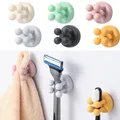 Crochet de rangement en Silicone sans poinçon pour porte-rasoir de salle de bains crochet de