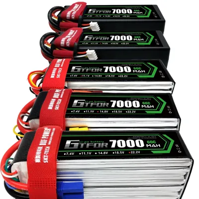 GTFDR-Batterie Lipo 3S 4S 6S 11.1V 14.8V 22.2V 7000mah 60C MAX 120C Étui Rigide pour Voiture RC
