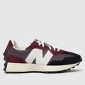 New Balance 327 trainers in white & purple