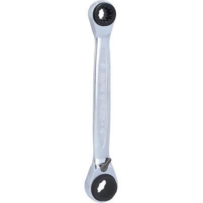 Ks Tools 4 in 1 umschaltbar Doppel-Ratschenringschlüssel, 10x13x17x19mm [Hersteller-Nr. 503.4565] Image