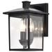 Nuvo Lighting 60289 - 3 Lamp 11" 120 volt Matte Black Clear Glass Outdoor Wall Lantern Fixture (JAMESPORT 3LT OUTDOOR SM WALL BLK (60-5934))