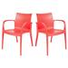 Pedro Set of 4 Stackable Armchair-Red