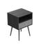 Update Modern Nightstand with 1Drawers, Suitable for Bedroom/Living Room/Side Table (Dark Grey)