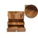 Wooden Desk Organizer Desktop Organizer Wooden Pen Holder Storage Rack Stationery Supplies for Home Office(Cherry Wood)