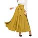 Floral Skirts For Women Short Elegant High Waist Tie Front Pleated Maxi Black Tennis Skirt With Pockets