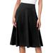 Maxi Skirts For Women Simple Comfy Basic Solid Color Stretch A Line Flared Knee Length Black Tennis Skirt Long