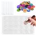 Wax Seal Mat Silicone Mat for Wax Seal Stamp 24-Cavity Wax Seal Mold with 300 Double Sided Adhesive Dots Removable Sticky Dots for DIY Craft Adhesive Wax Seal Stickers